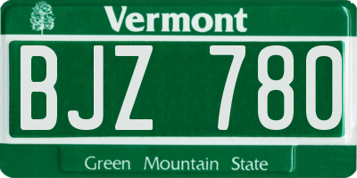 VT license plate BJZ780