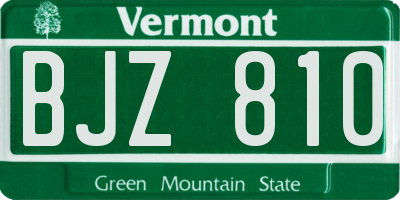 VT license plate BJZ810