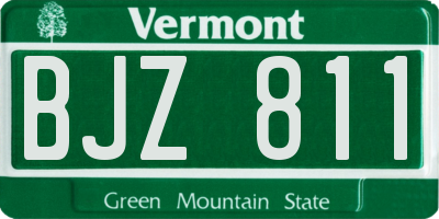 VT license plate BJZ811