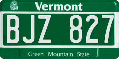 VT license plate BJZ827