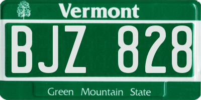 VT license plate BJZ828