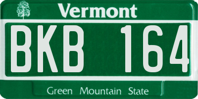 VT license plate BKB164