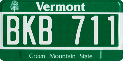 VT license plate BKB711