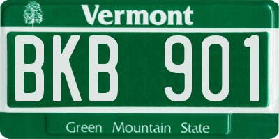 VT license plate BKB901