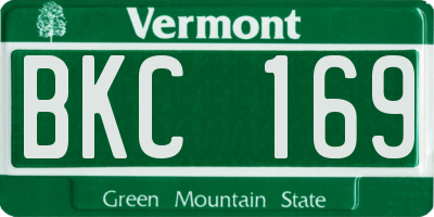 VT license plate BKC169