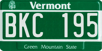 VT license plate BKC195