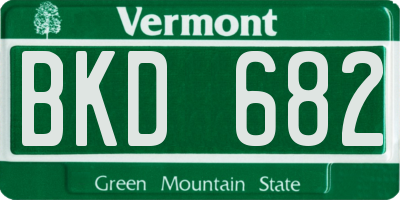 VT license plate BKD682