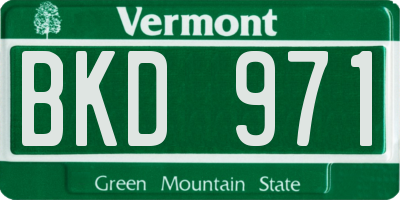 VT license plate BKD971