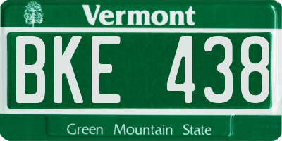 VT license plate BKE438