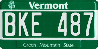 VT license plate BKE487