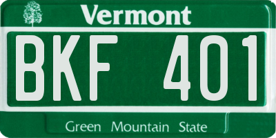 VT license plate BKF401