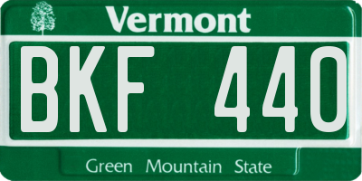 VT license plate BKF440