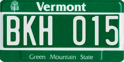 VT license plate BKH015