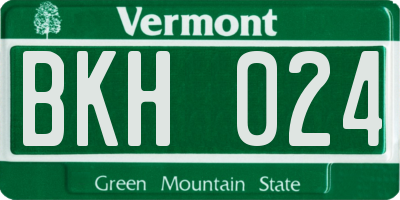 VT license plate BKH024
