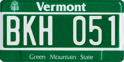 VT license plate BKH051