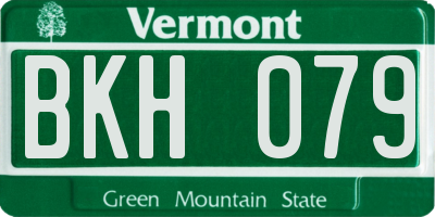 VT license plate BKH079