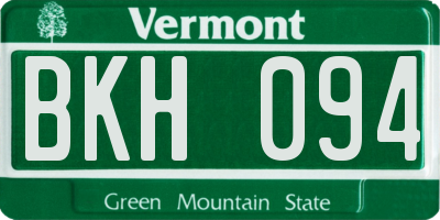 VT license plate BKH094