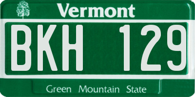 VT license plate BKH129