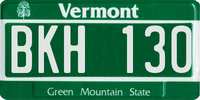VT license plate BKH130
