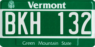 VT license plate BKH132