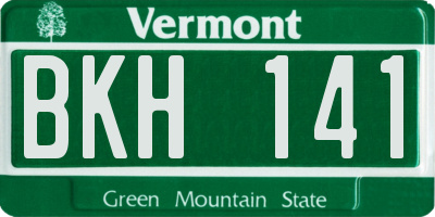 VT license plate BKH141