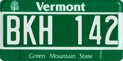VT license plate BKH142