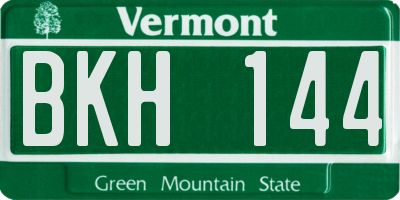 VT license plate BKH144