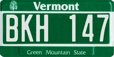 VT license plate BKH147