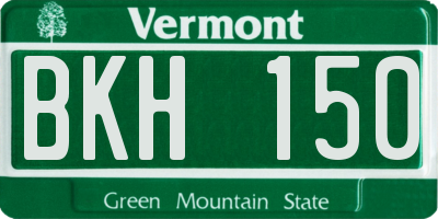 VT license plate BKH150