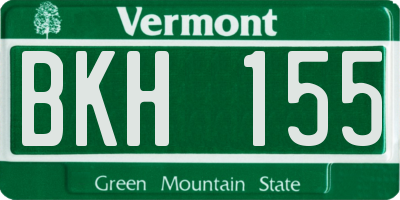 VT license plate BKH155