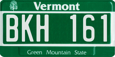 VT license plate BKH161
