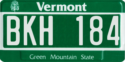 VT license plate BKH184