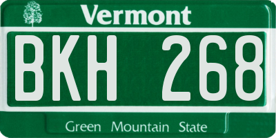 VT license plate BKH268