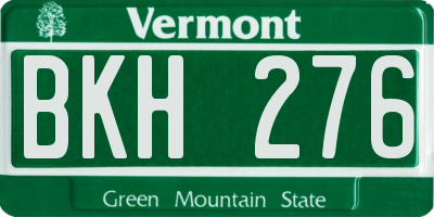 VT license plate BKH276