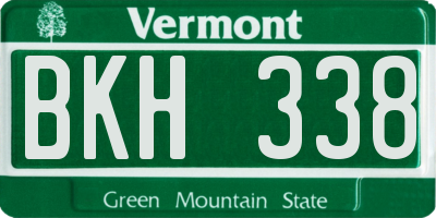 VT license plate BKH338