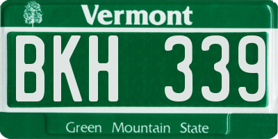 VT license plate BKH339