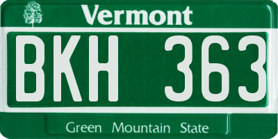 VT license plate BKH363