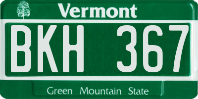 VT license plate BKH367