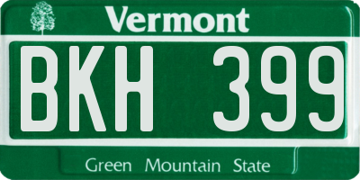 VT license plate BKH399