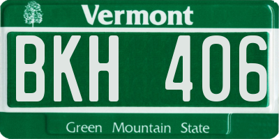 VT license plate BKH406