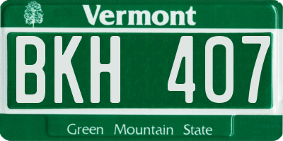 VT license plate BKH407