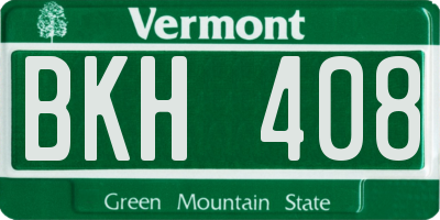 VT license plate BKH408