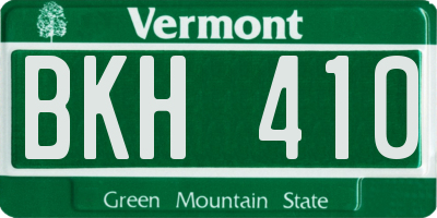 VT license plate BKH410