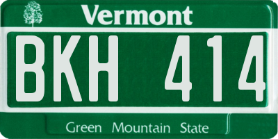 VT license plate BKH414