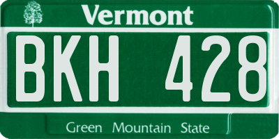 VT license plate BKH428