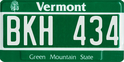 VT license plate BKH434