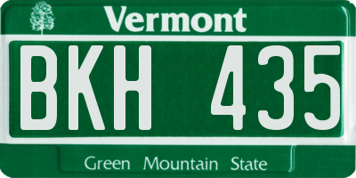 VT license plate BKH435
