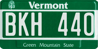 VT license plate BKH440