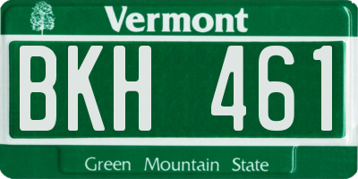 VT license plate BKH461