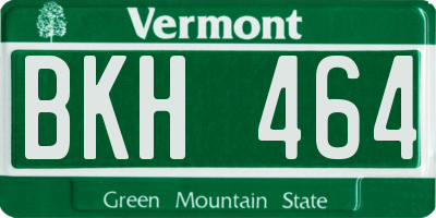 VT license plate BKH464